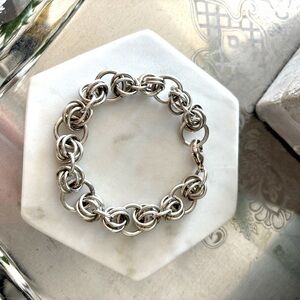 Solid Sterling Silver 925 Linked Bracelet
